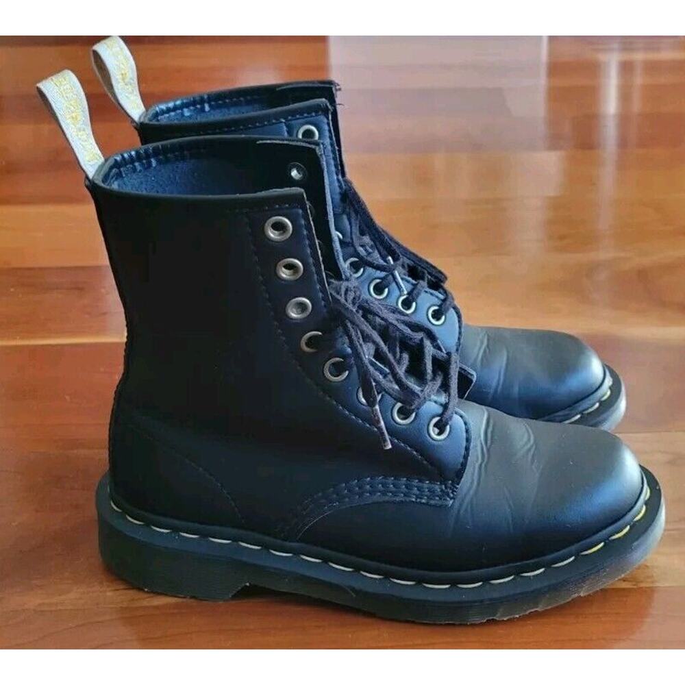 Dr Martens FELIX 14045 UNISEX Vegan Black Combat Boots Size 5M